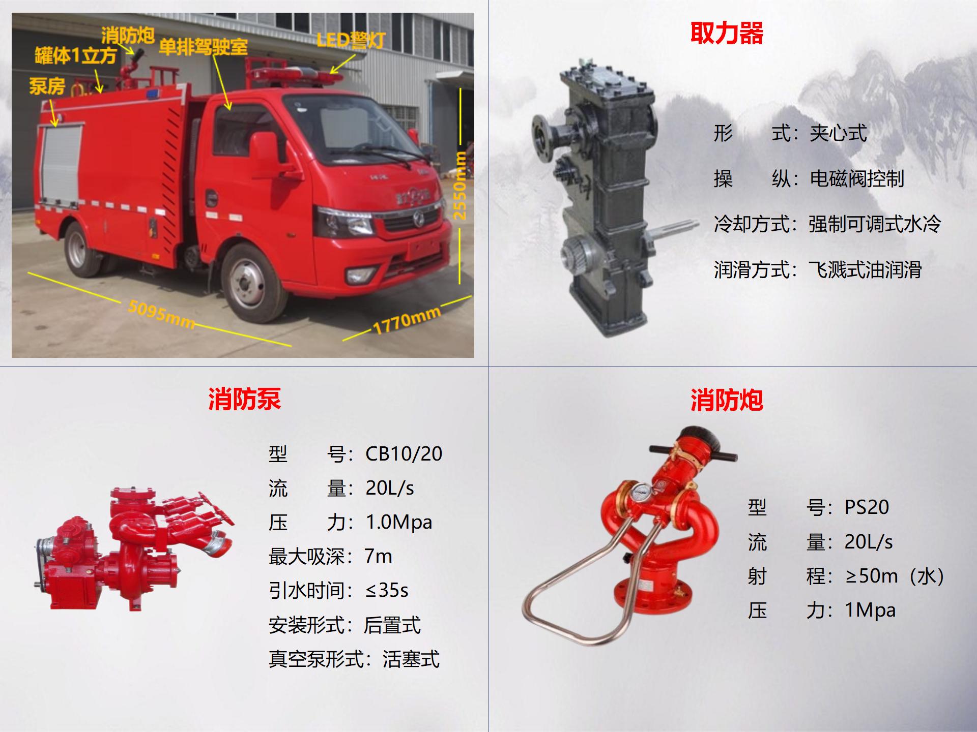 東風(fēng)1噸藍(lán)牌水罐消防車