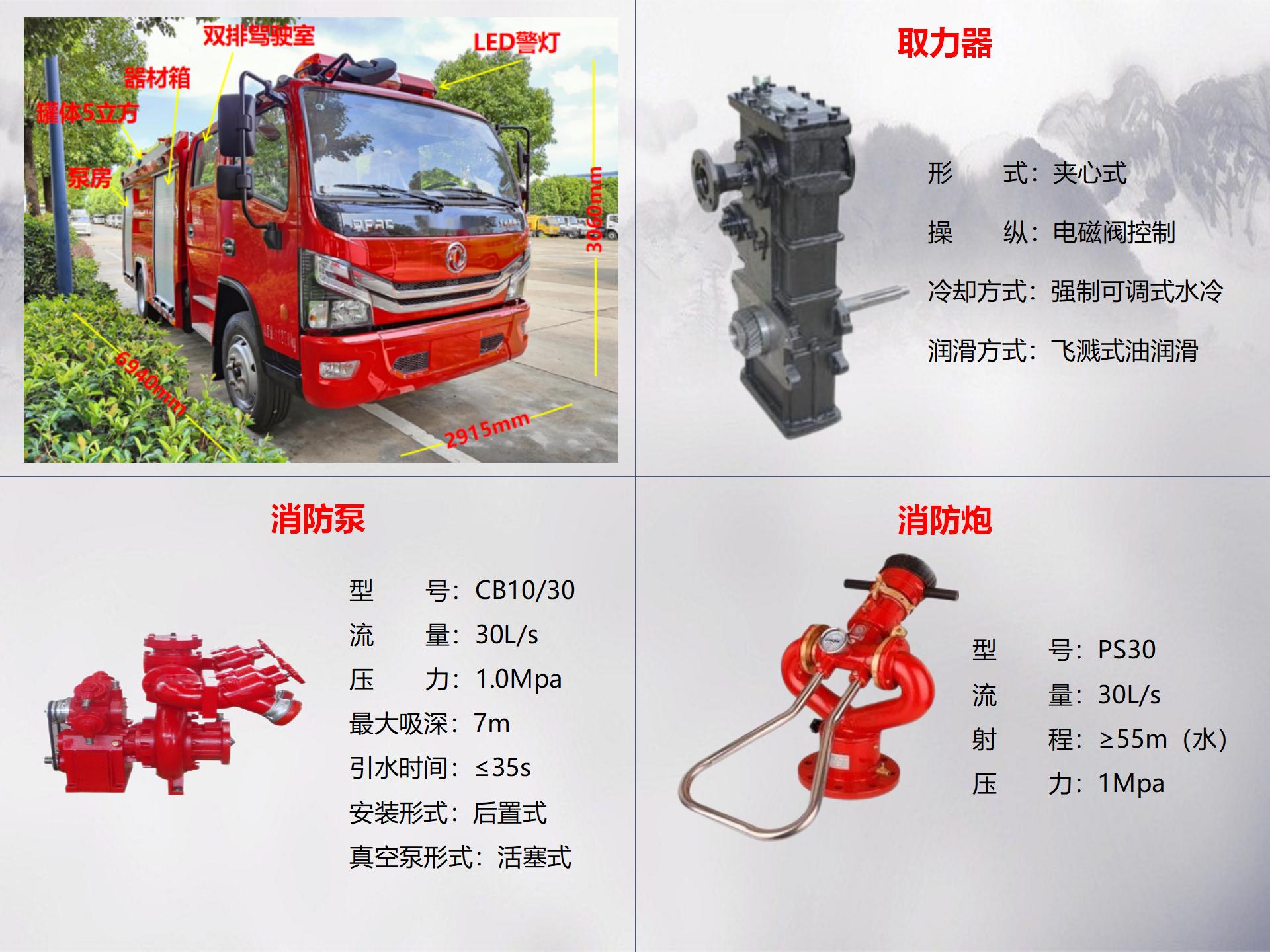 東風5噸水罐消防車