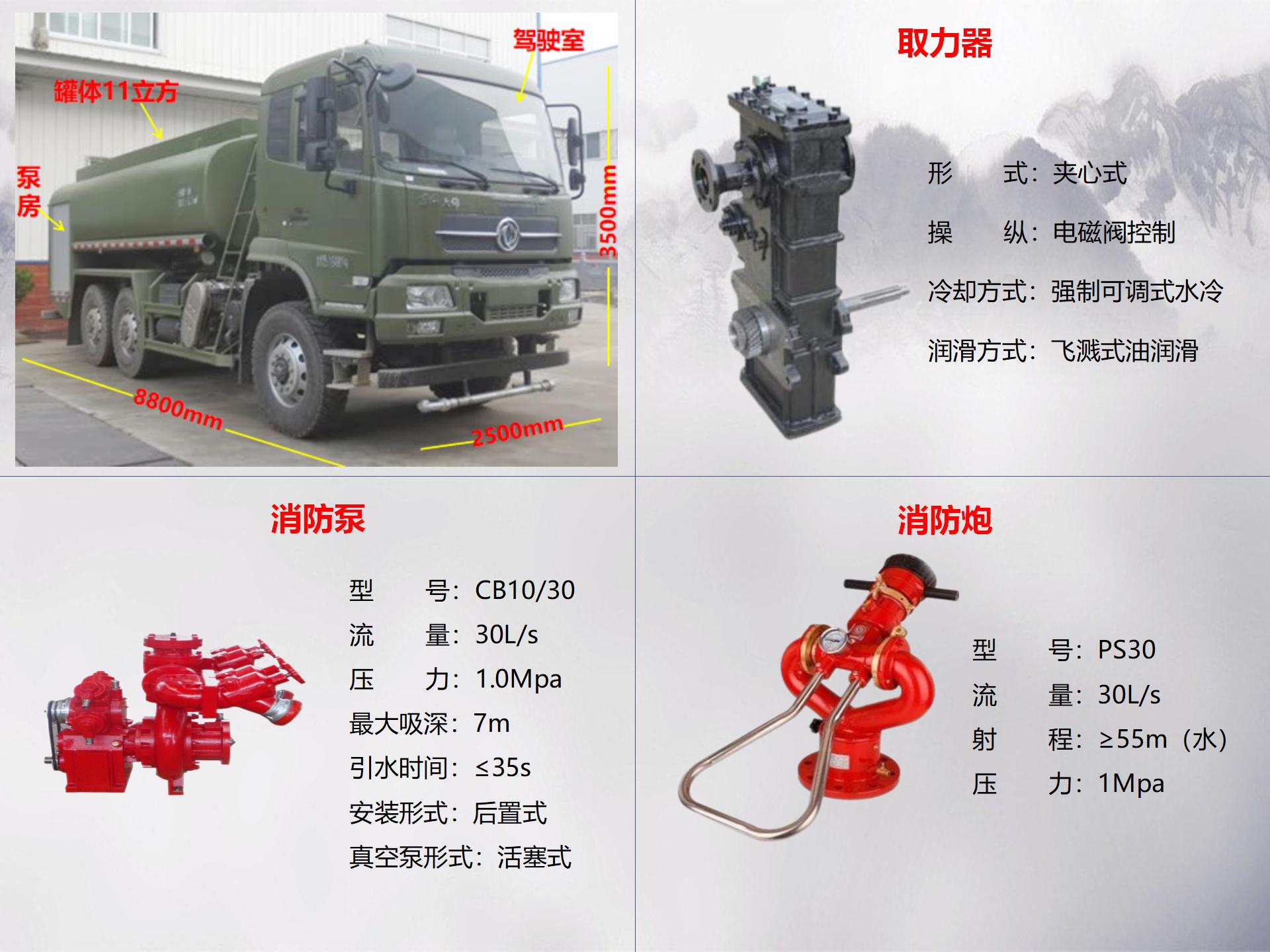 東風(fēng)11噸六驅(qū)越野消防灑水車